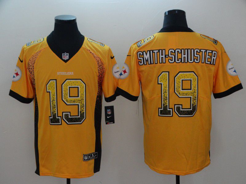 Men Pittsburgh Steelers #19 Smith-schuster Yellow Nike Drift Fashion Limited NFL Jersey->pittsburgh steelers->NFL Jersey
